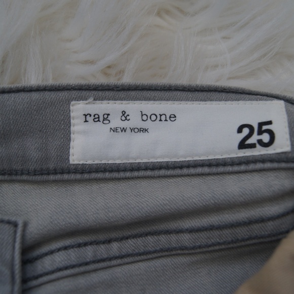 Rag And Bone Light Gray Ankle Skinny Jeans Burmese Size 25 - Picture 6 of 10